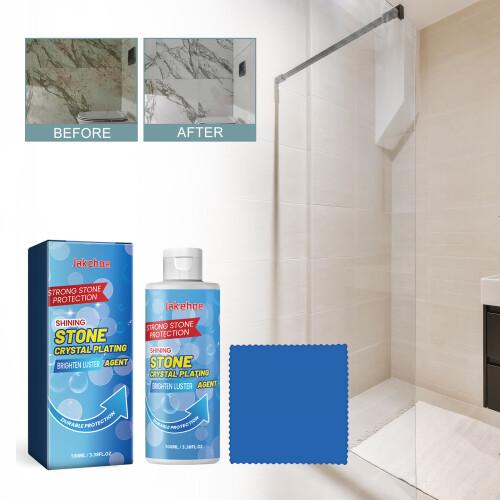 Stone Crystal Plating Bathroom Floor Tile Clean 1