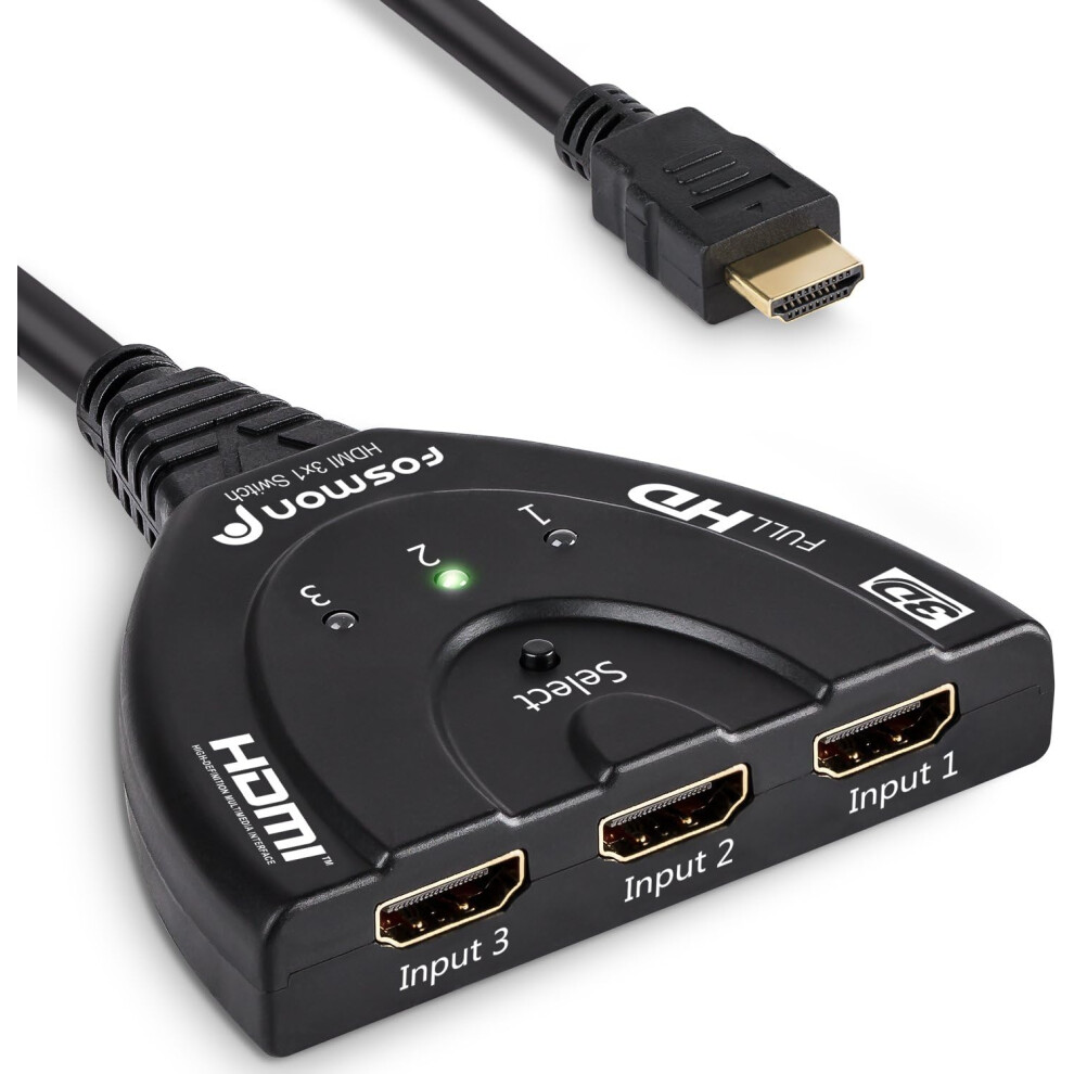 Hdmi Switcher 3 Port, Elevate Your Entertainment With Superior Hdmi Switching Capabilities 9454554408002