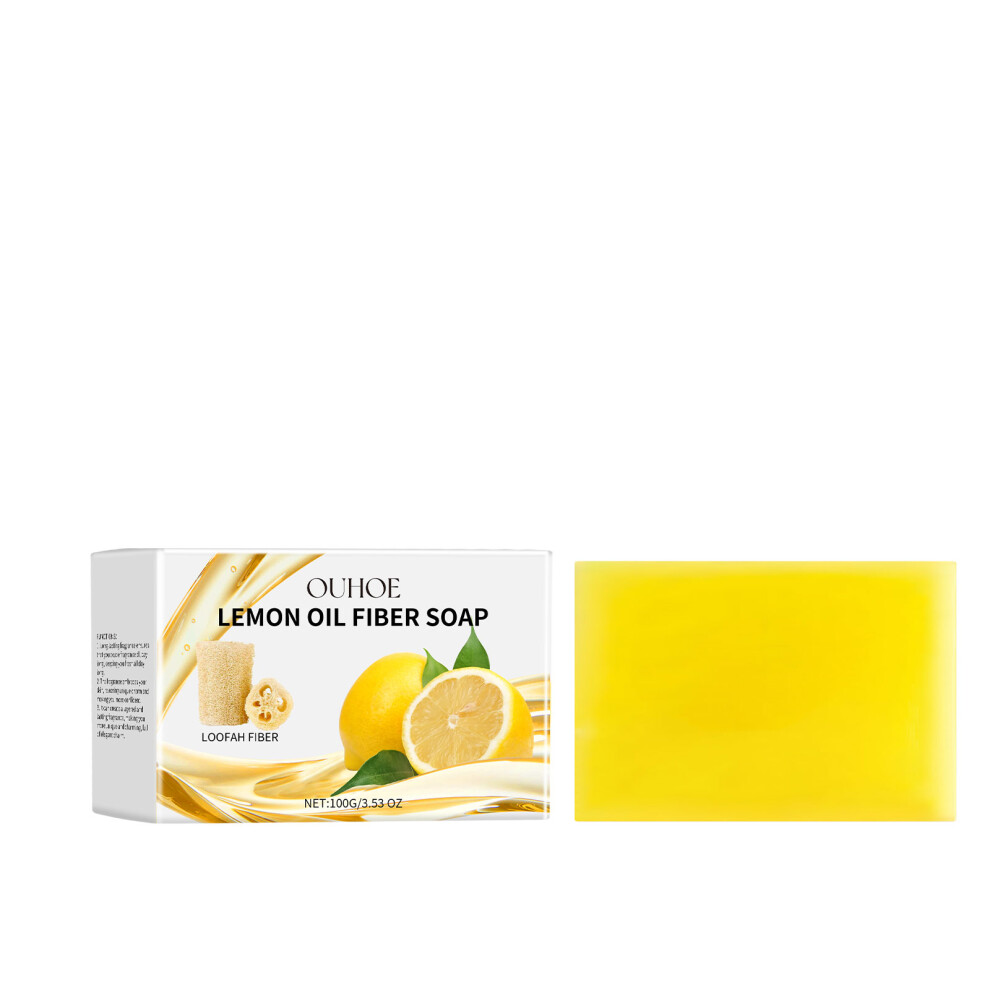 Honey Lemon Oil Fiber Soap Cleansing Moisturizing Body Skin Refreshing