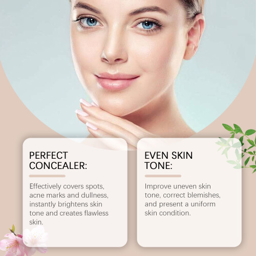 Concealer Brightening Cream, Light Texture for Natural Concealment 2