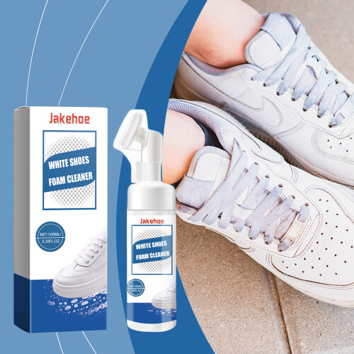 White Shoe Foam Cleaner Stain Removal Portable 1