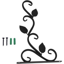 Supporto per piante sospeso facile da installare, gancio decorativo in metallo battuto da parete per giardino, balcone o interni, multiuso e di alta