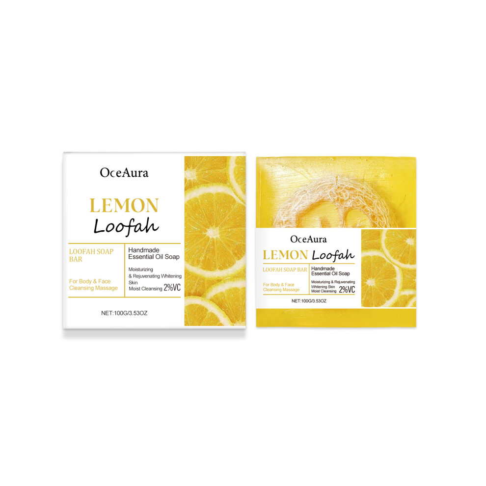 Lemon Luffa Bath Soap Body Mild Cleansing Oil Control Refreshing