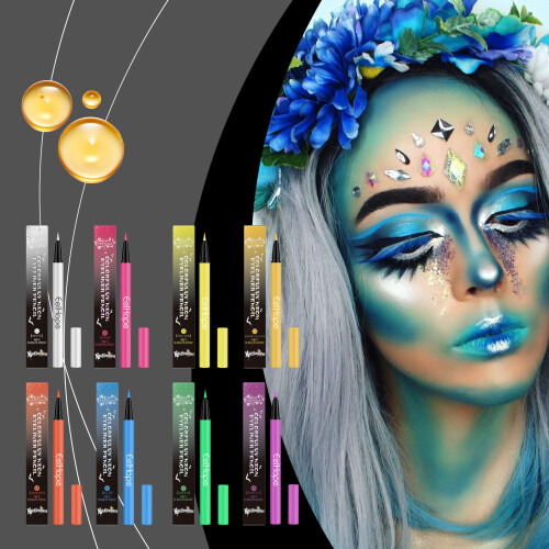 Halloween Neon UV Liquid Eyeliner Smooth Quick-Dry Lasting 1