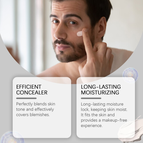 Men's Light Long-Lasting Brightening Concealer Moisturizer 2