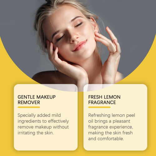 Ginger Lemon Makeup Remover Cleansing Pad Gentle Clean Without Tight 2