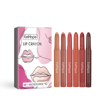 Lip Crayon, Natural Lip Color Long-Lasting Non-Stick Cup Lip Liner Set