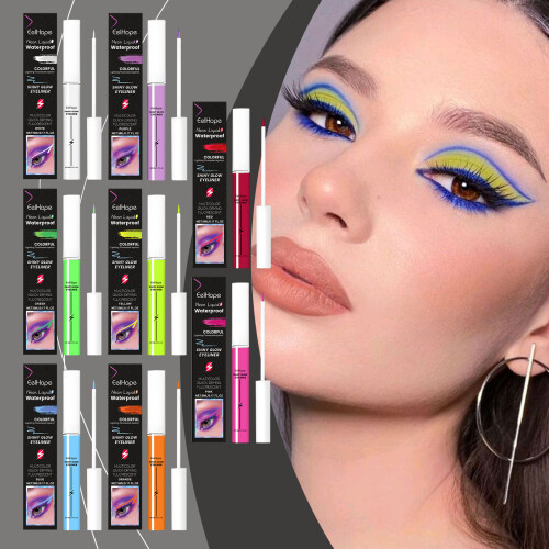 Fluorescent Eyeliner Liquid (White) Long-Lasting Smooth Moisturizing 1