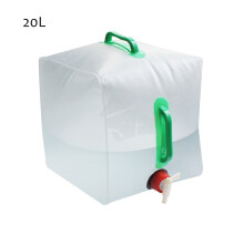 Accessorio per campeggio all'aperto: borsa per acqua portatile in PVC, contenitore per acqua potabile di emergenza, pieghevole, a prova di perdite,