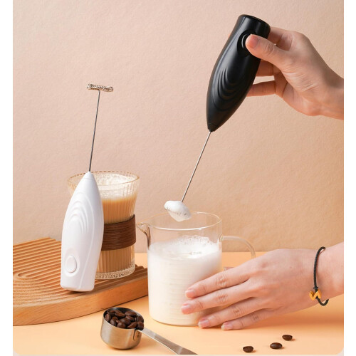 Beverage Mixer Egg Beater Detachable Mixing CoffeeMaking Tool Black 2