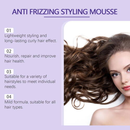 Volumizing Styling Mousse for Soft, Elastic Curls with Shine 2