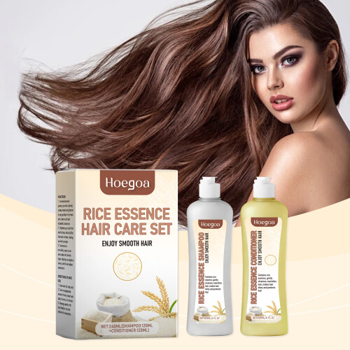 Reis-Shampoo-Set mit Keratin für repariertes Haar 1