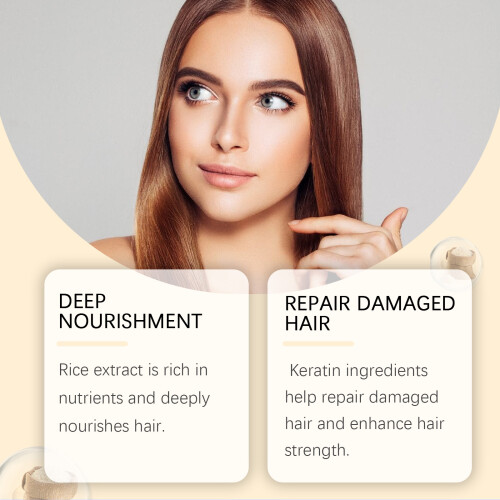 Reis-Shampoo-Set mit Keratin für repariertes Haar 2