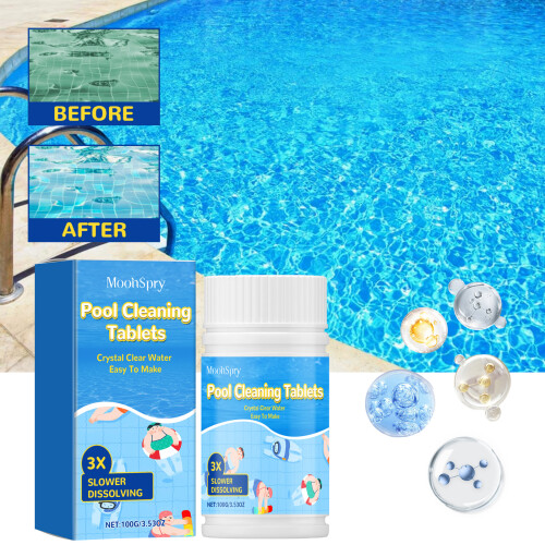 Pool Effervescent Tablet - Water Clarifying, Odor & Stain Removal 1