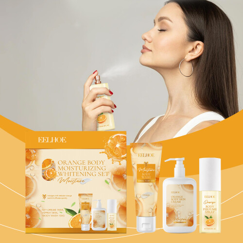 Hautpflegeset Orange mit Aufhellung & Duft 1