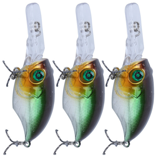 Δόλωμα Crankbait με δελεαστική δράση, αιχμηρό αγκίστρι ψαρέματος με ρεαλιστικό 1