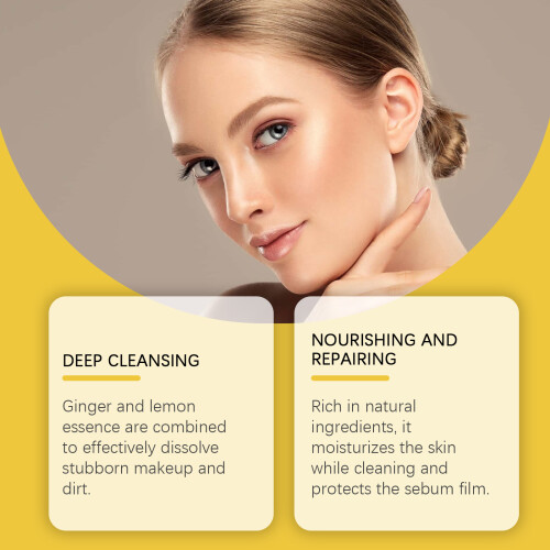 Ginger Lemon Makeup Remover Cleansing Face Refreshing Non-Tight 2