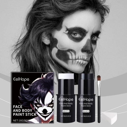 Halloween Gesichtsmalstifte bunter Clown-Make-up-Set 1