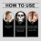 Halloween Gesichtsmalstifte bunter Clown-Make-up-Set 7