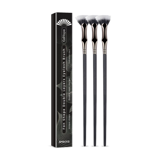 Fan-Shaped Double-Layer Eyelash Brush