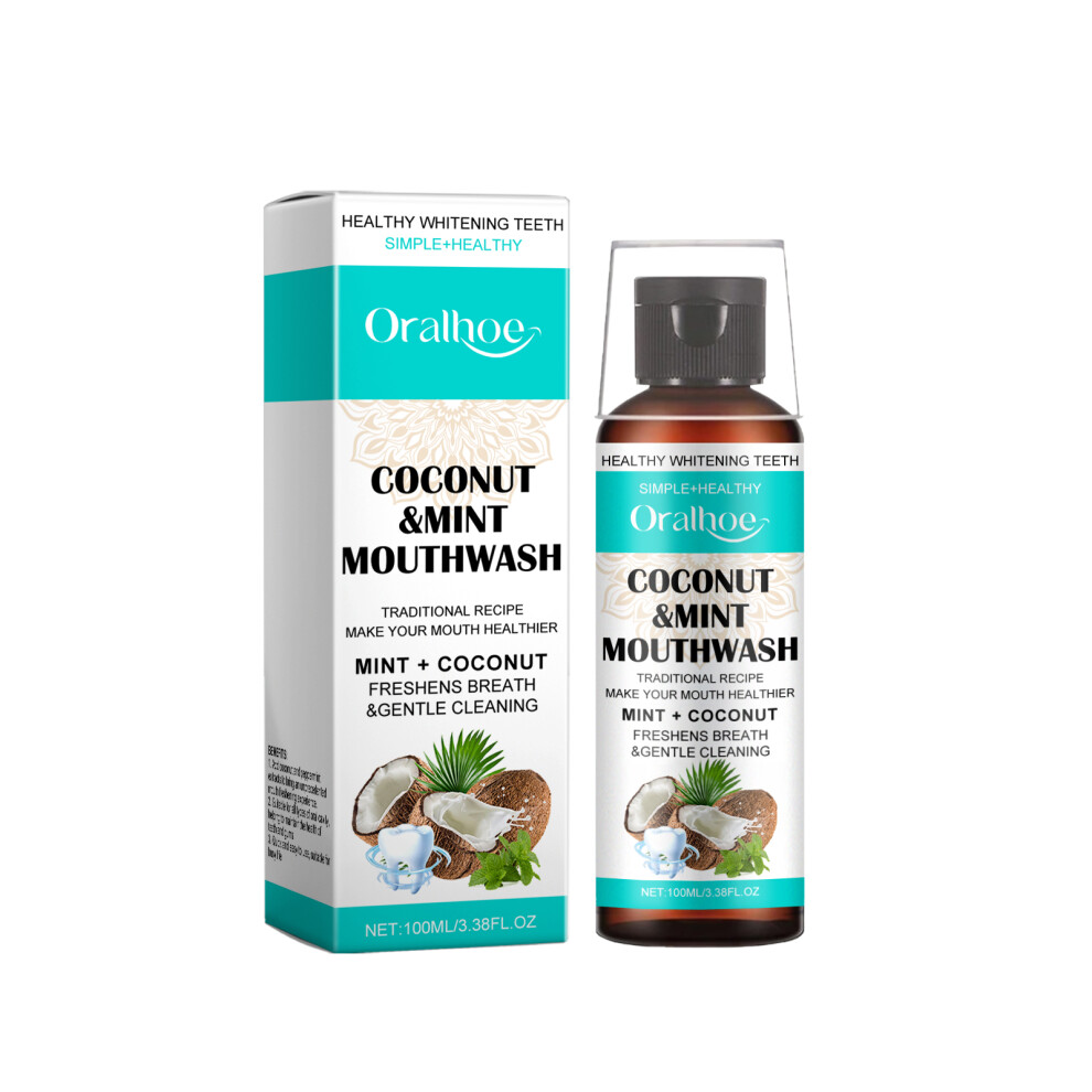 Coconut Mint Mouthwash - Remove Stains, Freshen Breath, Clean Teeth