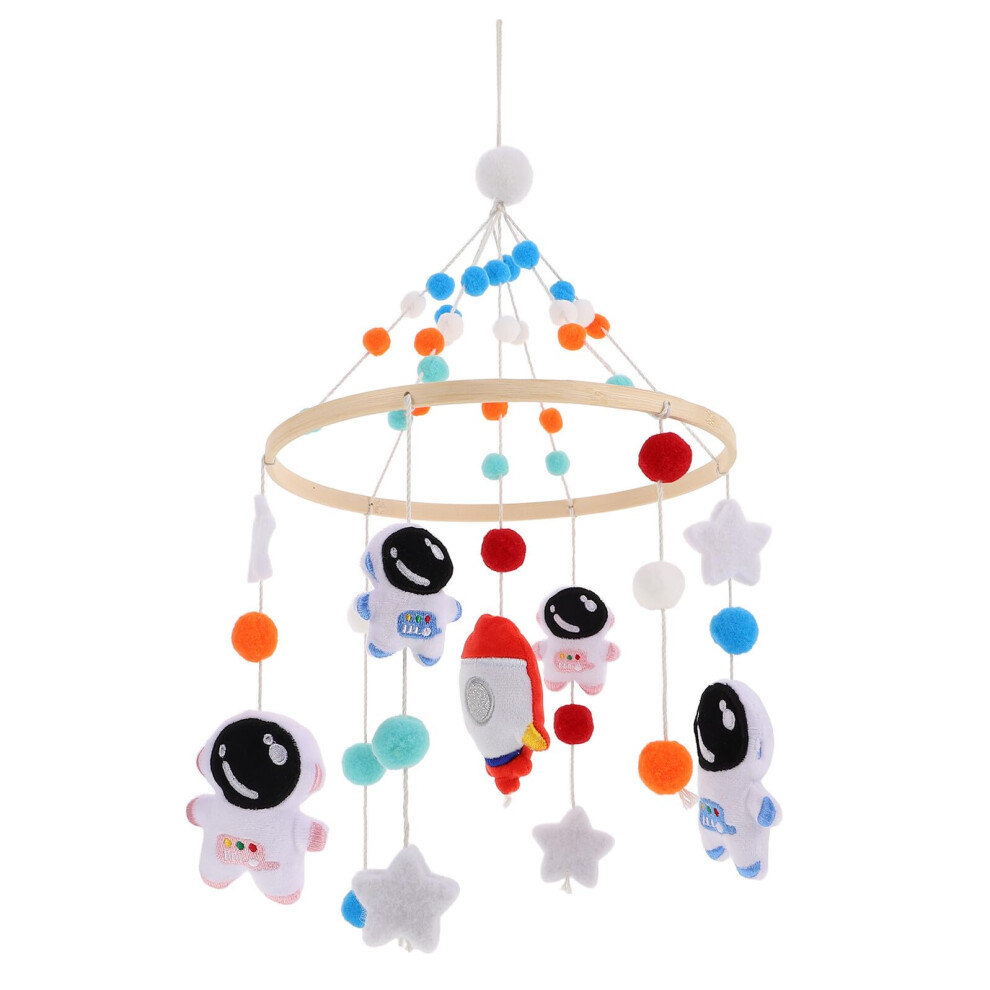 Handmade Felt Mobile SpaceThemed Nursery Mobile Soft Chimes Bed Pendant Montessori Crib Hanging Decor Visual Stimulation