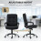 Homcom (Black) HOMCOM Office Chair, Computer Desk Chair with Dual-Layer Padding 7