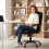 Homcom (Black) HOMCOM Office Chair, Computer Desk Chair with Dual-Layer Padding 9