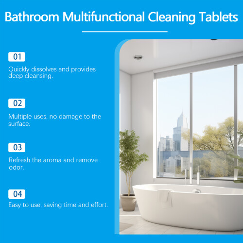 Bathroom Sink & Glass Bathtub Effervescent Scale Cleaner 2