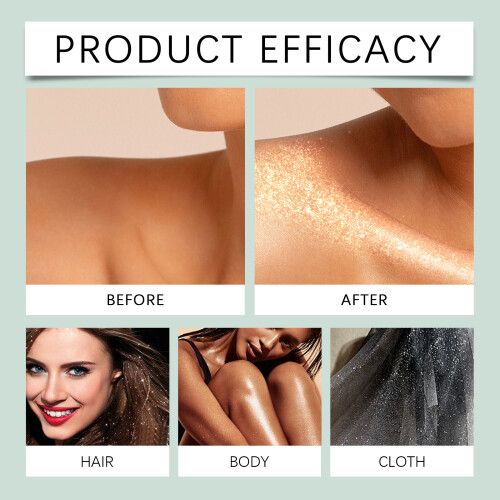 Natural Glitter Highlighter Spray - Long-Lasting Brightening 2