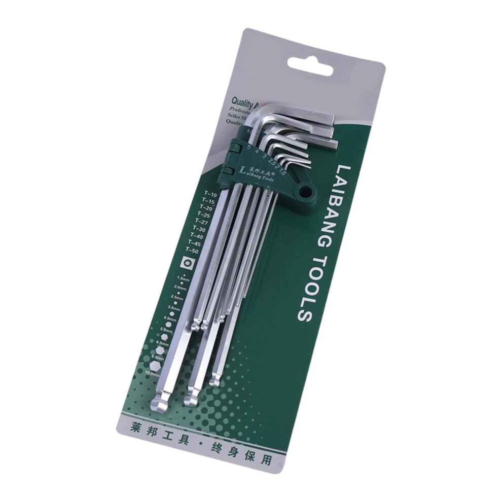 Hexagonal Spanner Set With Reinforced And Grip-Extended Hexagon 7754000908417