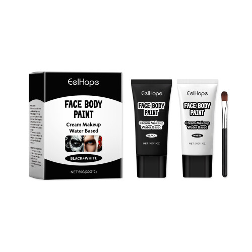Halloween Black White Foundation Cream Clown Makeup