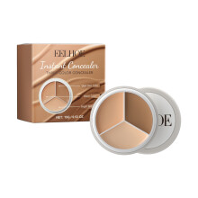 3-Color Concealer for Dark Circles, Blemishes & Spots, Natural Finish