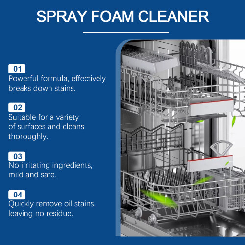 Dishwasher Foam Cleaner for Stains and Grease 2