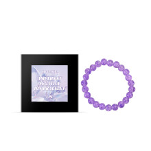 Lila Haselstein-Kristallarmband mit Kaninchen-Design