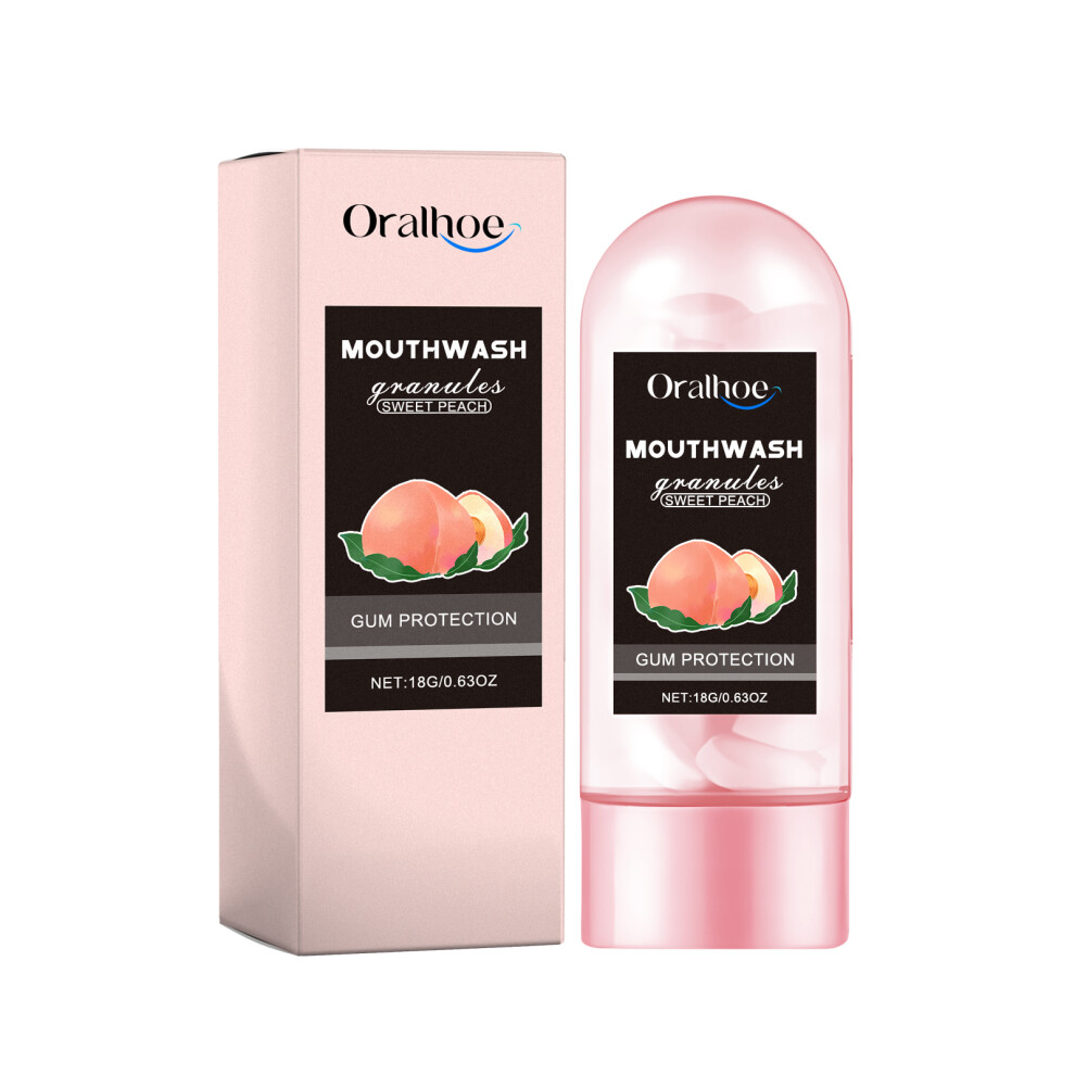 Peach Mouthwash Granules, Fresh Breath Long-Lasting Gum Cleaning