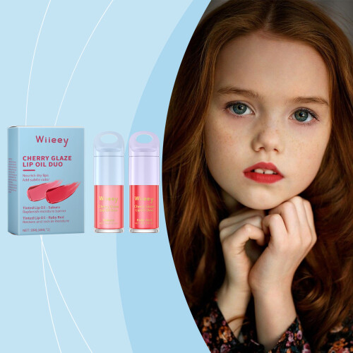 Kinder-Lipgloss-Set, pflegend & aufhellend 1