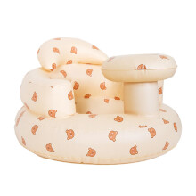 Portable Baby Swimming Chair Inflatable Safety Small Sofa for Pool and Bath Fun Foldable Tray Bear Music
