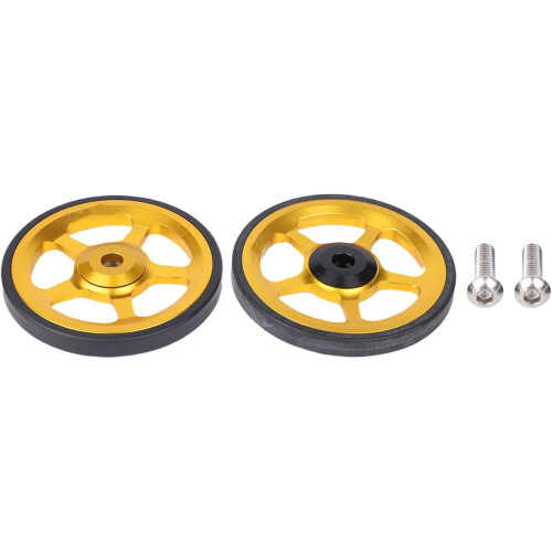 Smooth Rolling 60mm Easy Wheel for Folding Bikes Aluminium Alloy and Rubber Silver 2