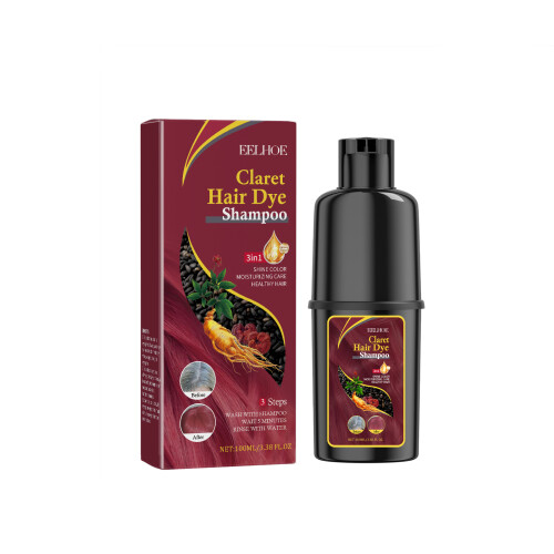 Burgunder-Haarfärbeshampoo, pflegend, Farbwechsel