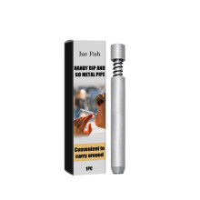 Jue Fish Mini Portable Straight Metal Pipe Smoker