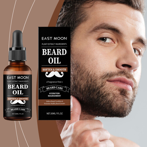 Men's Beard Care Essential Oil, Moisturizing Hydrating Soft Shine 1