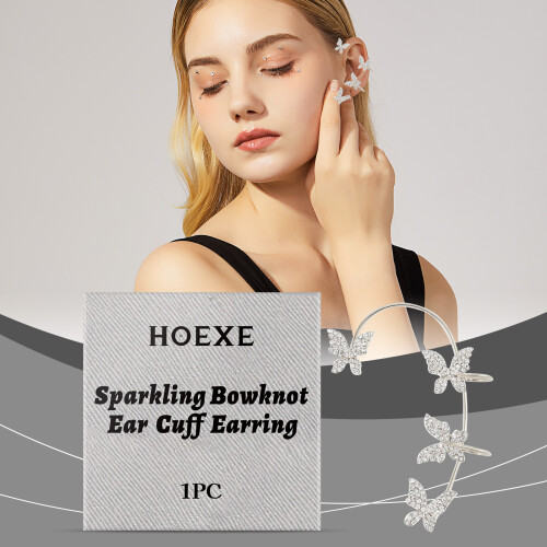 Butterfly Diamond-Encrusting No Piercing Ear Clip 1