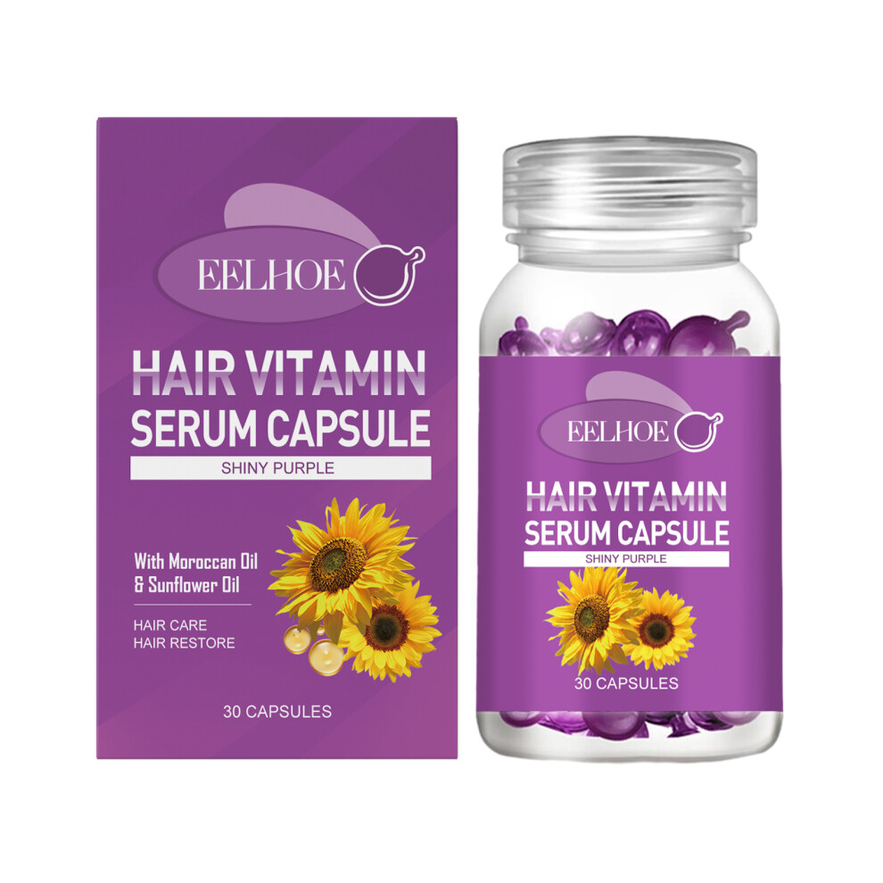 Purple Hair Essential Oil Capsule Scalp Massage Moisturizing Repair