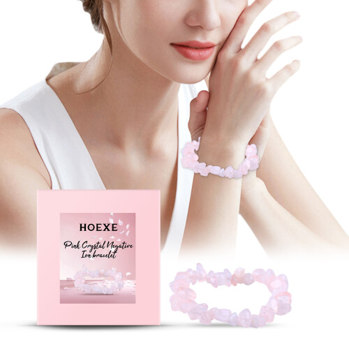 Pink Beaded Crystal Bracelet 1