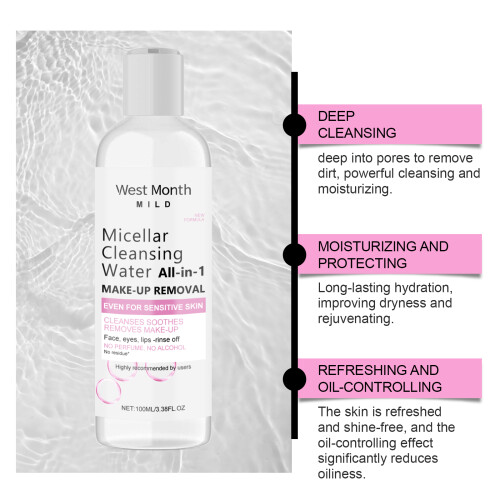 Gentle Makeup Remover: Dissolves Makeup, Cleansing, Non-Irritating 2