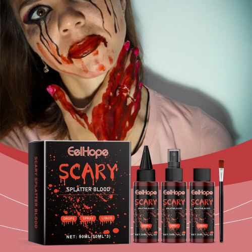 Halloween-Fakeblut-Set realistisch Plasma 1