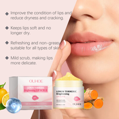 Turmeric Lip Scrub, Exfoliating, Hydrating & Moisturizing 2