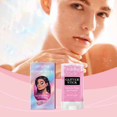 Sequined Glitter Stick (Pink) Face Body Collarbone Shine 1
