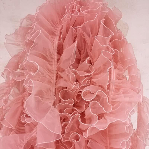 Organza ThreeDimensional Folded Lace 1 Yard For Dress Making Patchwork Garment Material 2